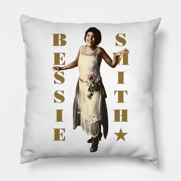 Bessie Smith - Empress Of The Blues Pillow by PLAYDIGITAL2020