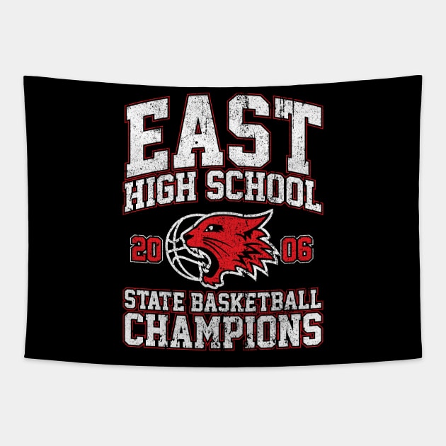 East High School State Basketball Champions Tapestry by huckblade