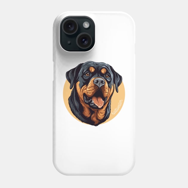 Rotweiler Rottie Dog Breed Cursive Graphic Phone Case by PoliticalBabes