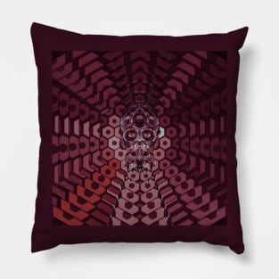 Electroluminated Skull Radiate - Sangria Pillow