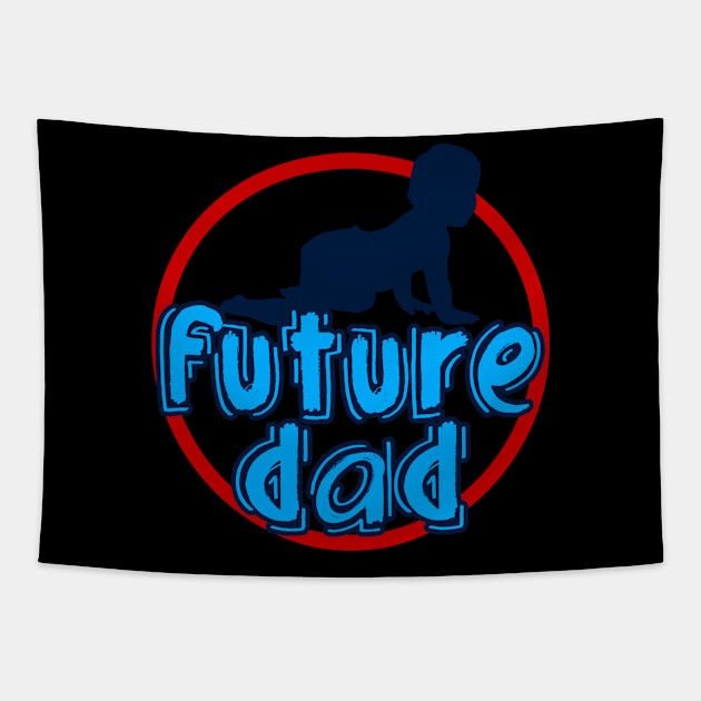 Father husband papa family man dad papi Tapestry by OfCA Design