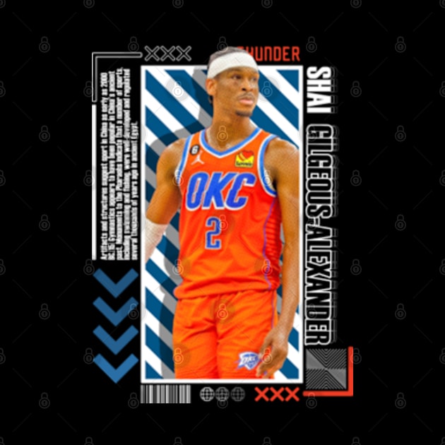 Shai Gilgeous-Alexander Paper Poster Version 10 by art.Hamdan