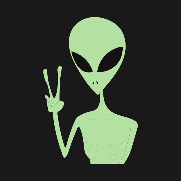 Discover Peace Alien - Peace Sign - T-Shirt