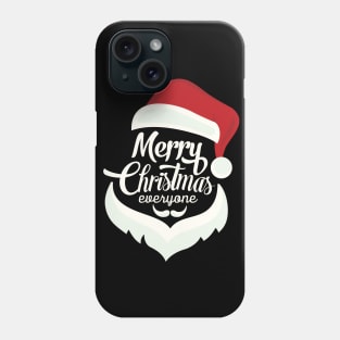 Merry Christmas Everyone Santa Text Face Phone Case