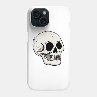 Traditional Tattoo Smiling Skull Head Without Eyes Phone Case