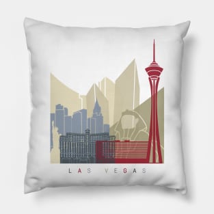 Las Vegas skyline poster Pillow