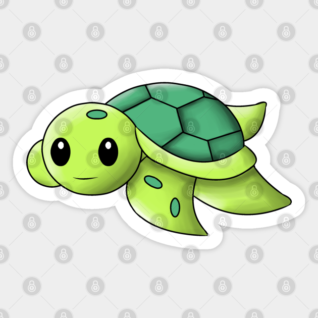 Kawaii Turtle Kawaii Sticker Teepublic Uk Color cute kawaii watermelon by numbers. teepublic