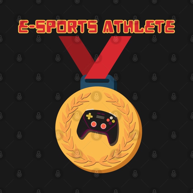 Esports Athlete Gold Medal by Joselo Rocha Art