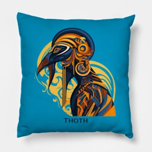 Thoth - Egyptian god of wisdom and magic - A Portrait of an African God Pillow