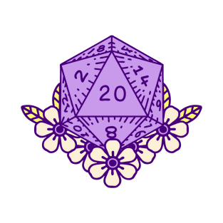 Cute d20 Dice purple T-Shirt