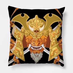 Samurai Skull Pillow