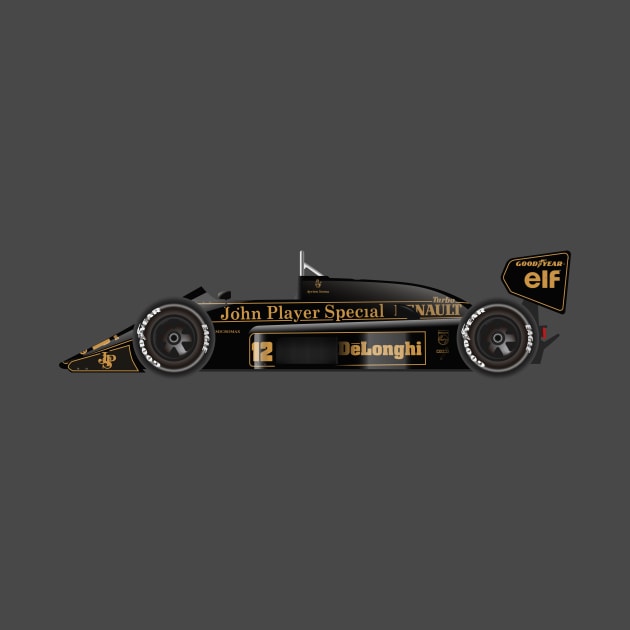 Ayrton Senna's Lotus 98T Illustration by Burro Wheel