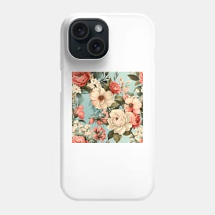 Shabby Chic Flowers Pattern 25 Phone Case