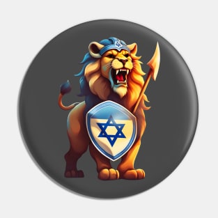 Lion Israel Viking Pin