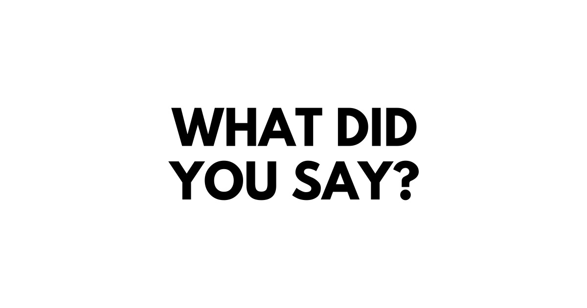 WHAT DID YOU SAY? What Did You Say TShirt TeePublic