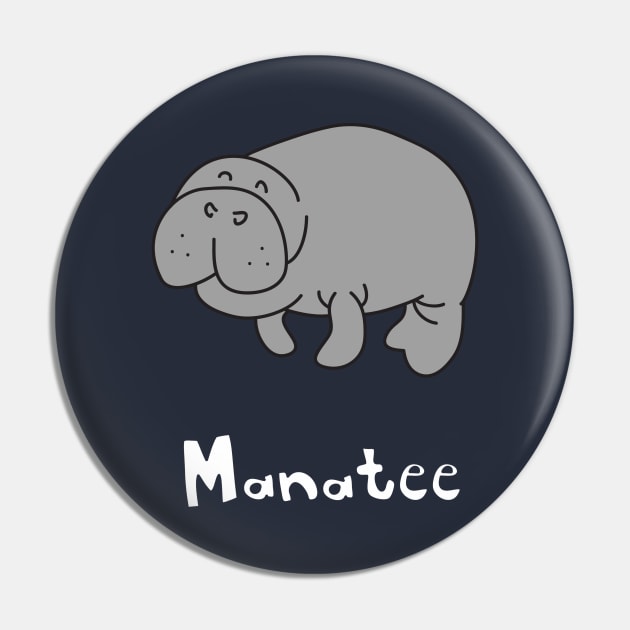 Manatee Pin by ptdoodles