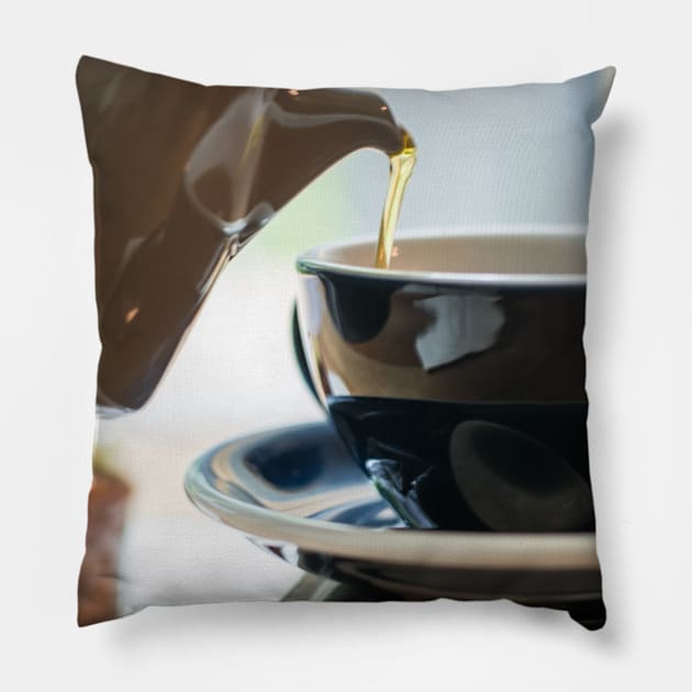 Morning Tea Pillow by NewburyBoutique