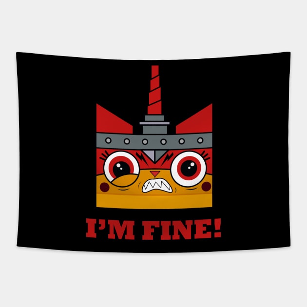 Lego unkitty Tapestry by BrainDrainOnly