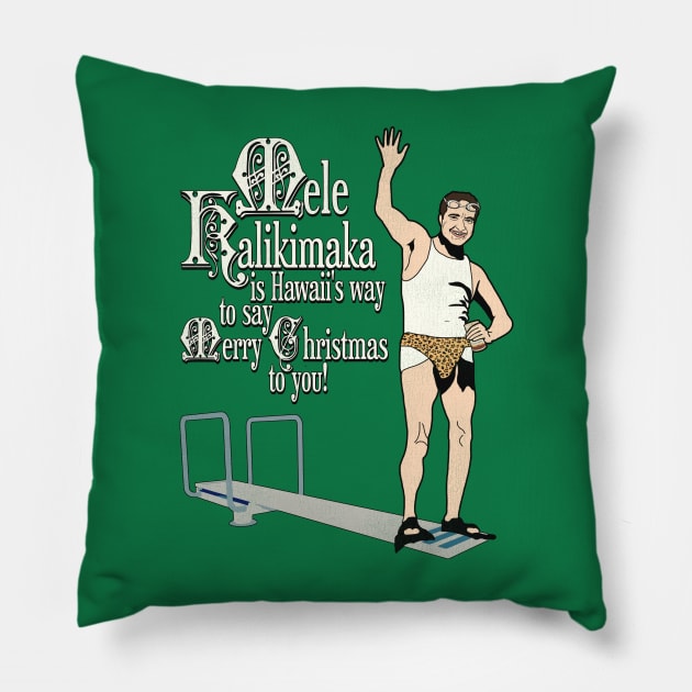 Mele Kalikimaka Cousin Eddie Diving Board Pillow by darklordpug