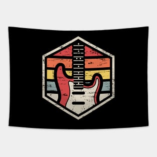 Retro Badge Guitar Tapestry