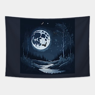 Beauty of night and moon Tapestry