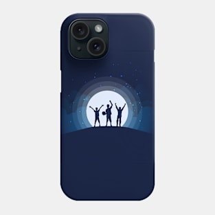 Moonlight Silhouette | Digital Artwork by Artist Haitam Ouahabi Phone Case