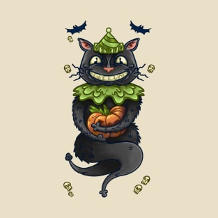 Halloween Cat in Hat T-Shirt