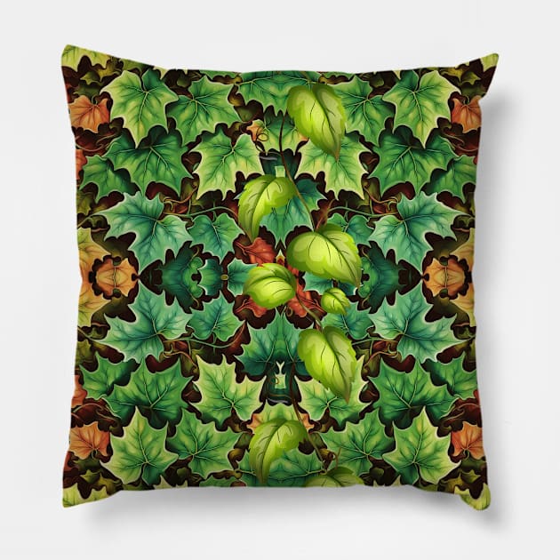 Ivy Pattern Pillow by CuddlyChimera