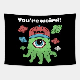 Funny Alien Tapestry