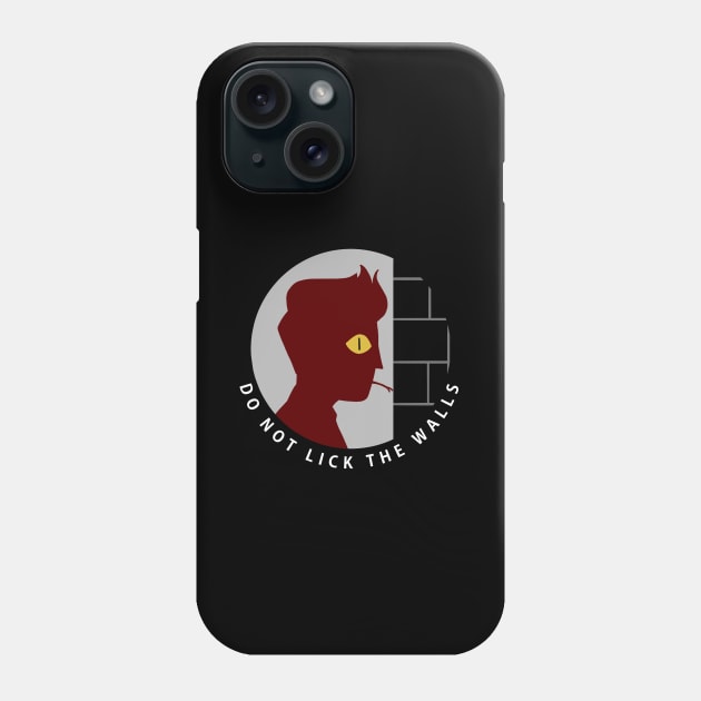 do not lick the walls Phone Case by monoblocpotato