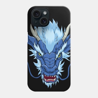 Chinese Dragon Head Blue Phone Case