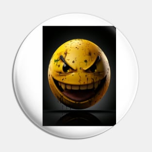 Crazy emoticon Pin