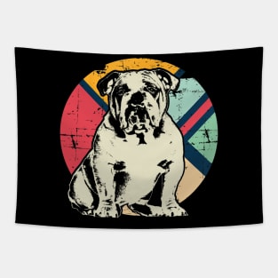 English Bulldog Retro Vintage Tapestry