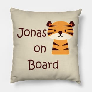 Jonas on board sticker Pillow