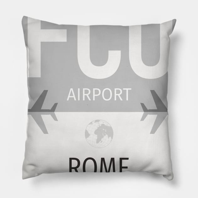 FCO Rome airport Pillow by Woohoo