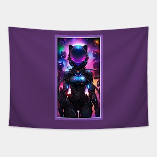 Anime Sci-Fi Cat Girl | Quality Anime Girl Artwork | Manga Girl Anime Art Tapestry