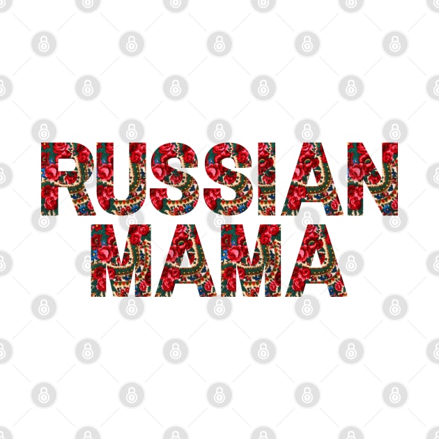 Russian Mama with traditional floral folk art pattern by EdenLiving