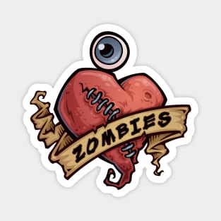 I Love Zombies Magnet