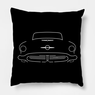 Oldsmobile Starfire 1956 American classic car outline graphic (white) Pillow