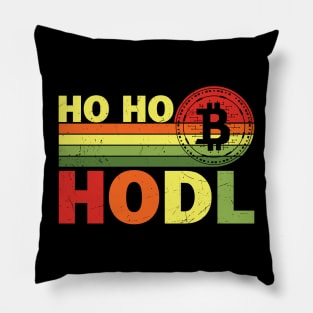 Bitcoin Santa  Ho Ho Hodl  Crypto santa Christmas Pillow