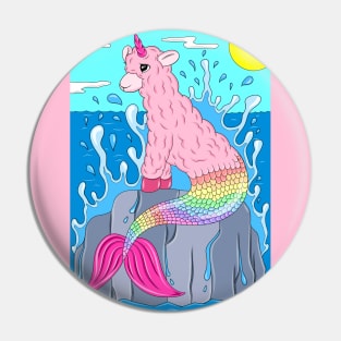 Llamacorn mermaid Pin