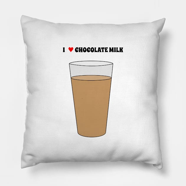 I Love Chocolate Milk Pillow by CGWDesigns