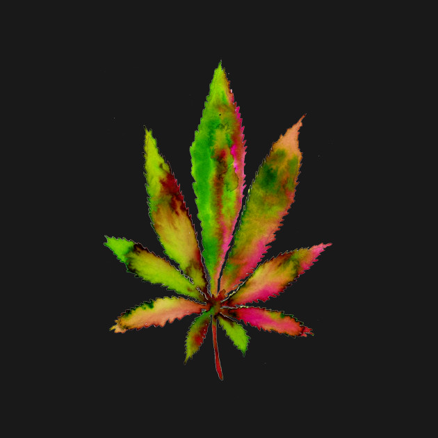 Watercolor Weed Leaf Weed Leaf Tank Top Teepublic