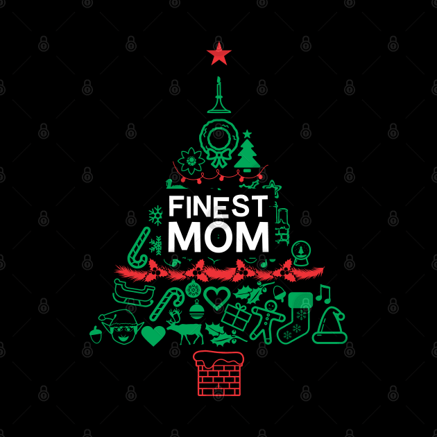 Finest Mom Gift - Xmas Tree - Christmas by Vector-Artist