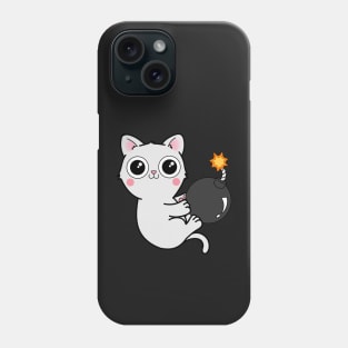Kitty With a Ball of YaaAAAAA!!! - Explosives Expert Cat Playing with Bomb Phone Case