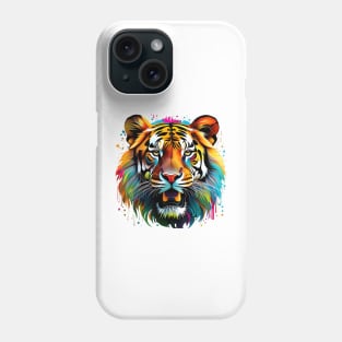 Vibrant Tiger Muzzle: Digital Art for Diverse Mediums Phone Case