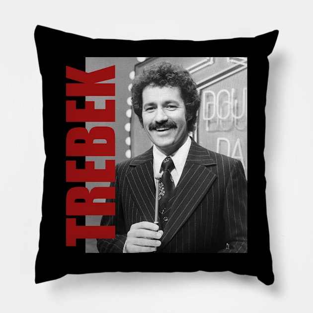 Alex Trebek - Retro Aesthetic Fan Art Pillow by JULIAN AKBAR PROJECT