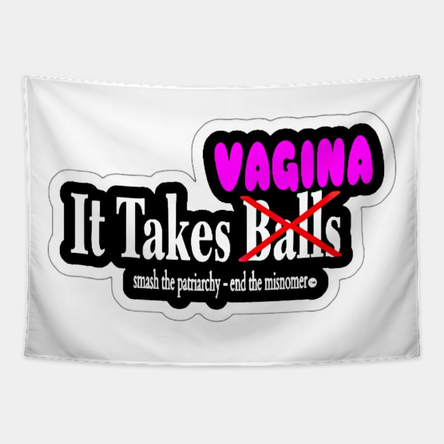 It Takes No Balls But Rather VAG Up - Sticker - Front Tapestry by SubversiveWare