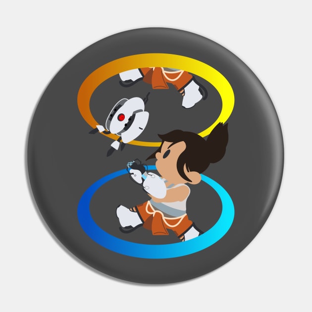 Chell Crossing - Thinking with Portals Pin by JPenfieldDesigns