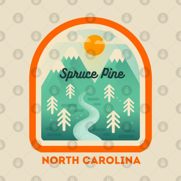 Spruce Pine North Carolina NC Tourist Souvenir by carolinafound